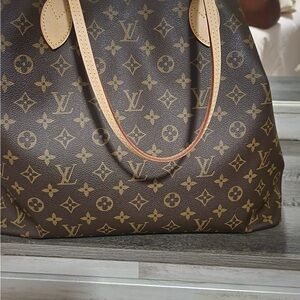 Louis Vuitton Classic Monogram Tote in Brown and Tan